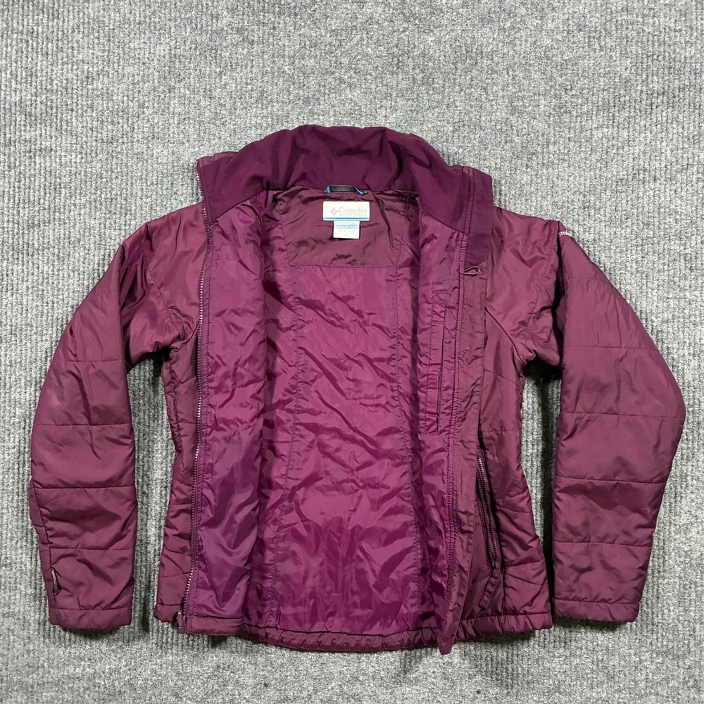 Columbia Interchange Jacket Womens Size S Plum Omni Heat Zip Outdoor Coat
